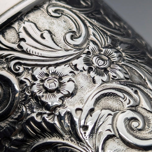 1893 British Antique Sterling Silver Tea Caddy 116g Hayes Brothers